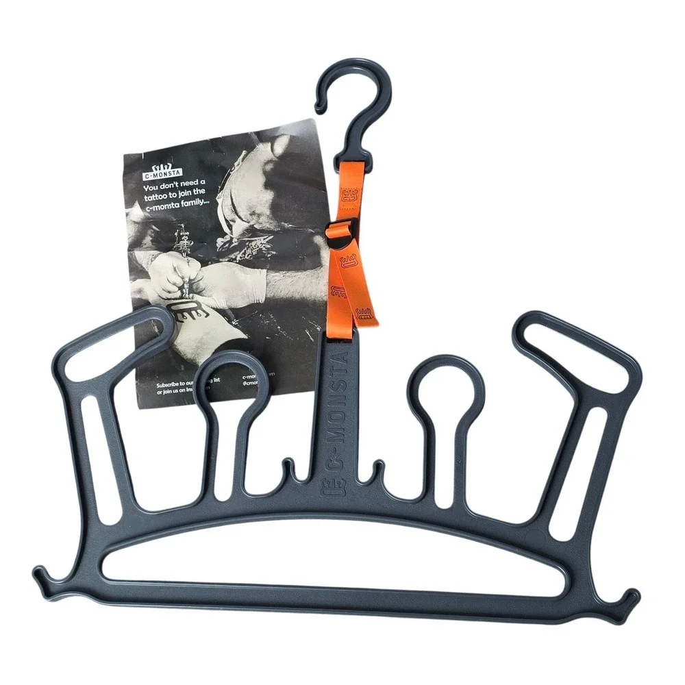 C-Monsta Wetsuit Hanger for Wetsuit, Gloves & Boots Heavy Duty gray orange EUC